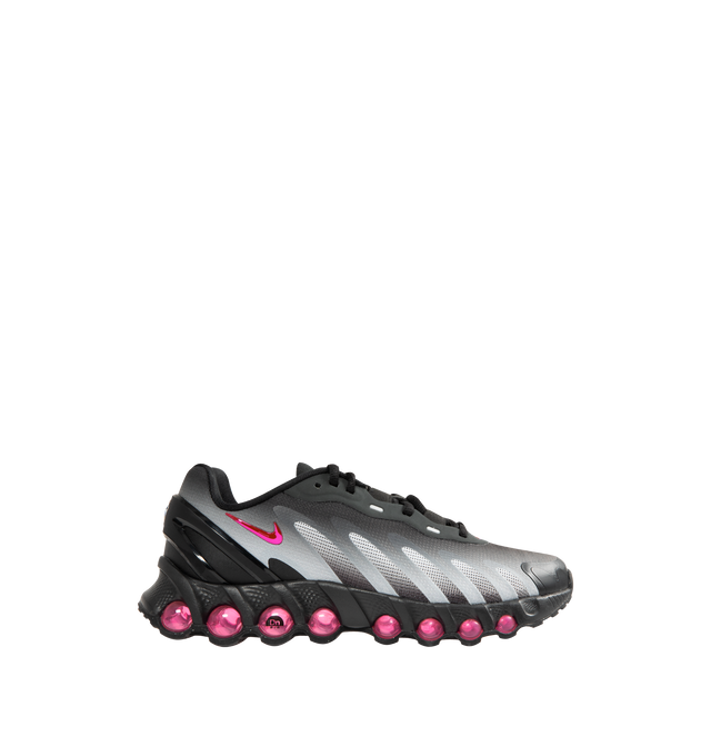 Image 1 of 5 - GREY - NIKE Air Max Dn8 Sneaker featuring Dynamic Air system, sleek, low-profile package, eight pressurized Air tubes, sculpted upper made of lightweight mesh, plastic heel clip, foam midsole and rubber outsole.