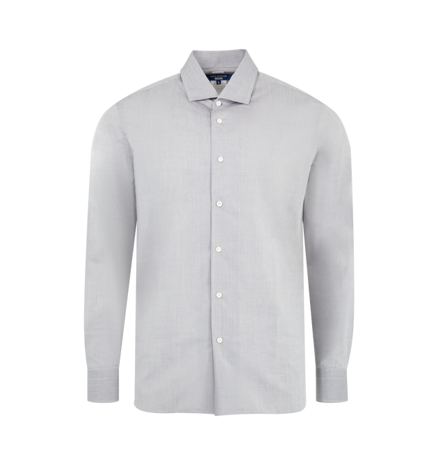 Image 1 of 3 - GREY - JUNYA WATANABE Shirt featuring button front, classic collar, button cuffs and regular fit. 100% cotton. Made in Japan.