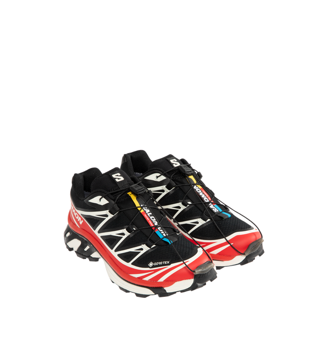 Image 2 of 5 - BLACK - SALOMON XT-6 GTX Sneaker featuring synthetic upper, GORE-TEX Waterproof, Quicklace System, textile lining and rubber outsole.