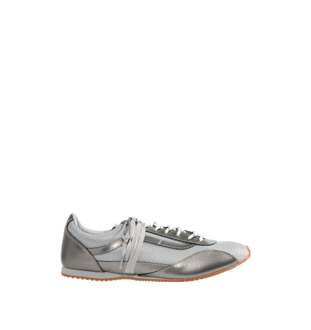Image 1 of 5 - SILVER - VANS LX Slip Trainer Marathon Sneaker featuring a slim low-profile with layered metallic overlays and textured mesh underlays, gum outsole, elongated lace detail and lightweight.