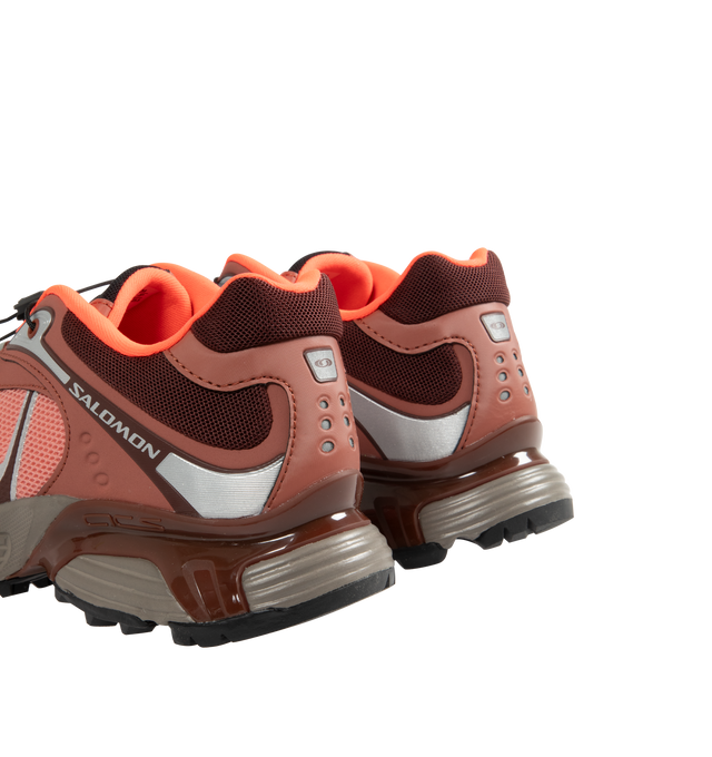 Image 3 of 5 - ORANGE - SALOMON XT-Whisper Sneakers featuring slip-on styling with pull-cord closure, logo detail on tongue and back counter, anti-debris tongue for extra level of protection and padded low-cut collar.