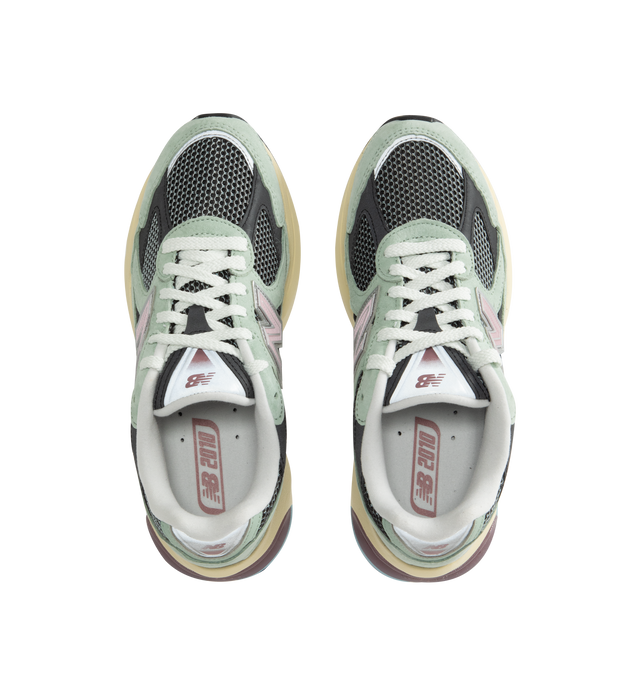 Image 5 of 5 - GREEN - NEW BALANCE 2010 Sneaker featuring mesh upper, nubuck and synthetic overlays, ABZORB midsole, with ABZORB SBS at the heel and forefoot, translucent TPU Stability Web shank at midfoot, sculpted midsole details, reflective accents and molded 'N' logo.