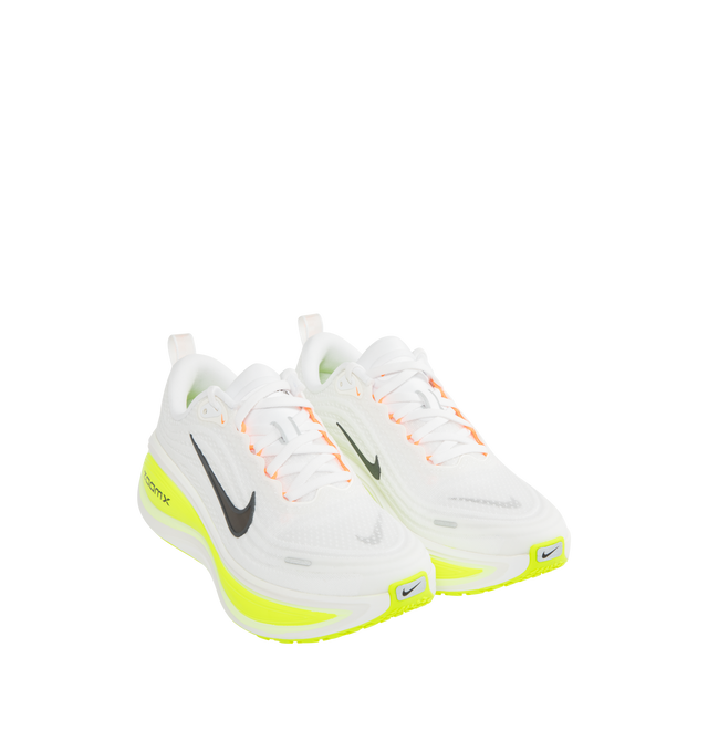 Image 2 of 5 - WHITE - NIKE Vomero Plus Sneaker featuring full-length ZoomX foam, engineered mesh upper, ZoomX foam midsole, soft upper, high-abrasion rubber outsole, webbed lace loops for an adjustable fit and reflective design details.