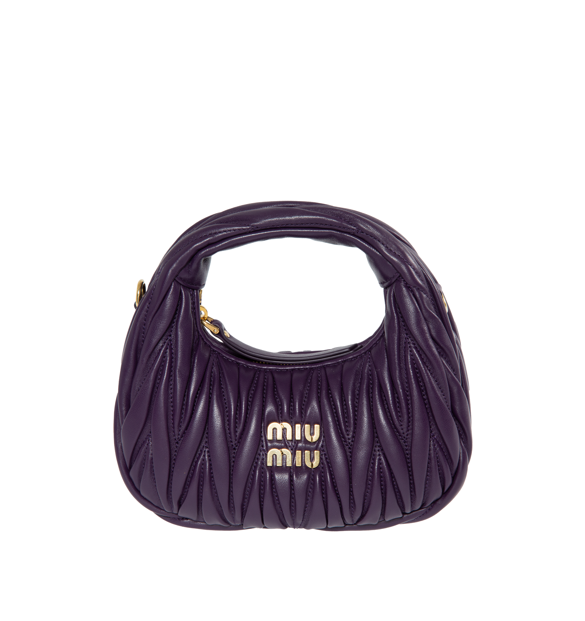 Miu Miu Lilac Matelasse Leather Shoulder Bag Miu Miu