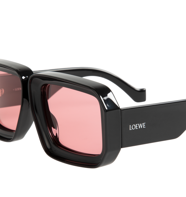 Image 3 of 3 - PINK - Loewe Paula's Ibiza Dive In mask-shaped sunglasses in acetate featuring universal fit, UVA/UVB protection and metal LOEWE logo. Made in Italy.