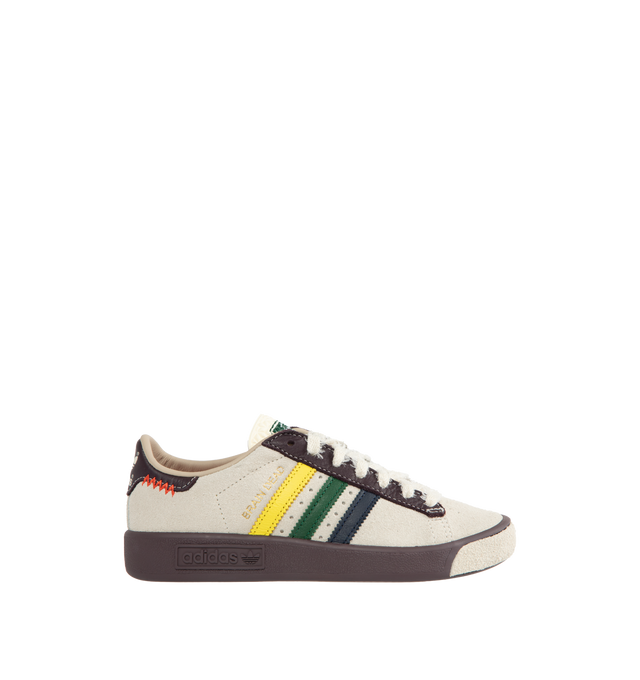 Image 1 of 5 - MULTI - ADIDAS Forest Hills Brain Dead Shoes featuring a low-profile silhouette, a hairy suede upper that features 3-Stripes, visible stitching at the heel tab, an Ecotex tongue, regular fit, lace closure, leather and textile upper, leather lining and rubber outsole.