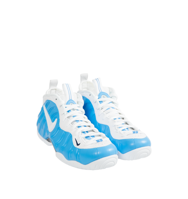Image 2 of 5 - BLUE - NIKE Air Foamposite Pro Sneaker featuring Foamposite upper, full-length and heel Zoom Air cushioning and rubber outsole with herringbone tread.