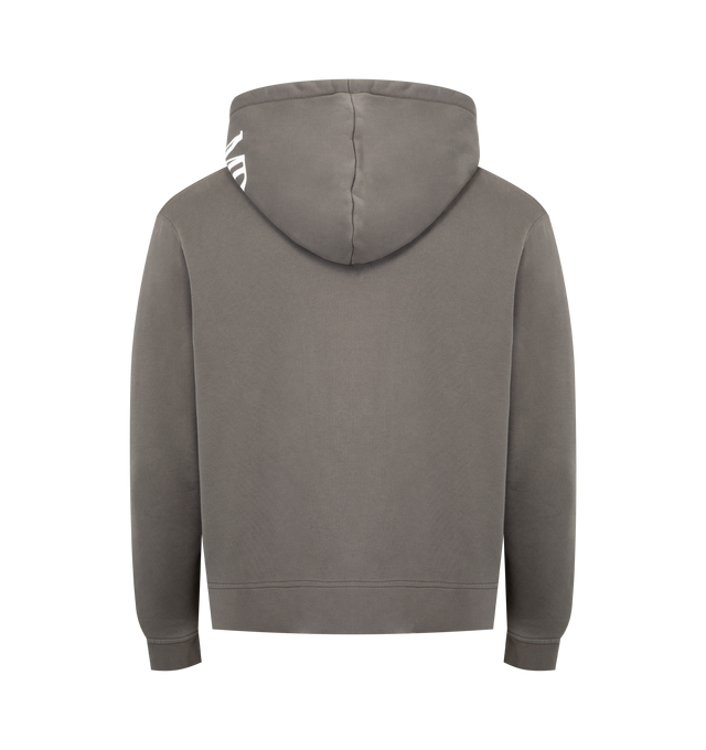 Image 2 of 2 - GREY - MIDNIGHT RODEO Western Graphic Hoodie featuring weathered graphic, ragged edges, fixed hood, kangaroo pocket, ribbed cuffs and hem and lined hood. 100% cotton.
