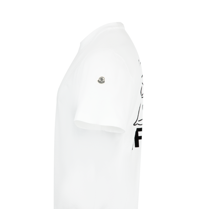 Image 3 of 3 - WHITE - Moncler x FRGMT by Hiroshi Fujiwara collection- Bunny Logo Cotton T-Shirt featuring cotton jersey, ribbed crew neck, short sleeves printed bunny motif and logo details. 100% cotton.