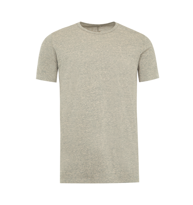 Image 1 of 2 - BROWN - DRKSHDW Level T-shirt featuring cotton jersey T-shirt, garment-dyed, raw edge at crewneck, offset seam at shoulders, central seam at back and integrated logo-woven strap at interior. 100% cotton. Made in Portugal.