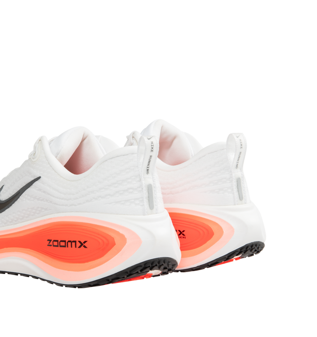 Image 3 of 5 - WHITE - NIKE Vomero Plus Sneaker featuring a stack of full-length ZoomX foam, engineered mesh upper, ZoomX foam midsole, durable traction, high-abrasion rubber outsole, webbed lace loops for an adjustable fit and reflective design details.