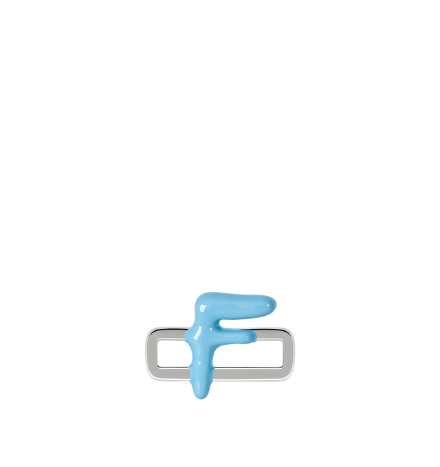 Image 1 of 8 - BLUE - Poubel by The Gstaad Guy "F" charm from the Alphabet Collection. All charms are made of .925 sterling silver, and are hand-painted using non-toxic lead-free enamel.Links sold separately. Hirshleifers offers a range of initial pieces from this collection in-store. For personal consultation and detailed information about jewelry, please contact our dedicated stylist team at personalshopping@hirshleifers.com