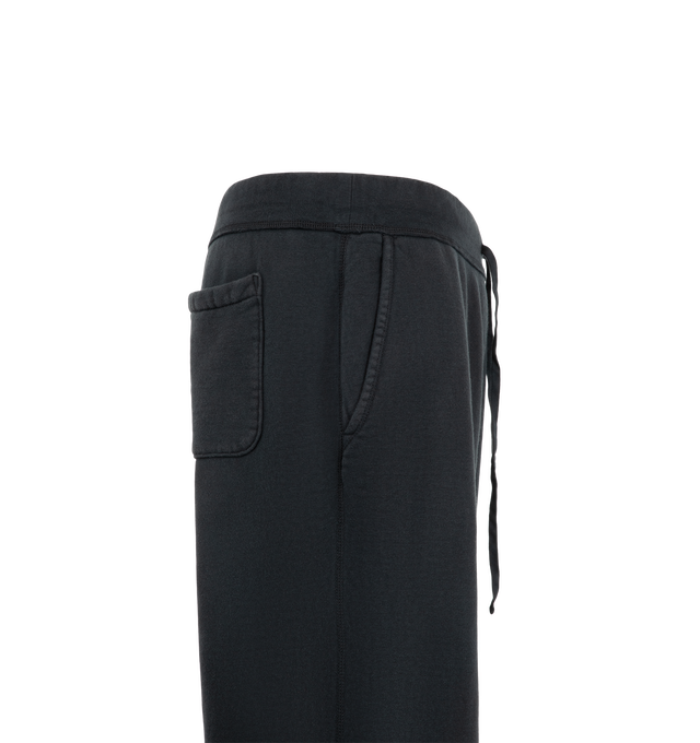 Image 3 of 3 - BLACK - A.Presse Men's Vintage Sweatpants are crafted from a vintage-inspired cotton and feature a relaxed fit with adjustable drawcords at the hems. Main Material: 100% Cotton. Made in Japan.