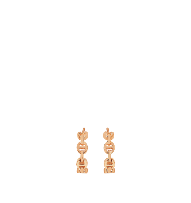 Image 1 of 2 - Rose Gold - Hoorsenbuhs Micro Crescent Earrings are crafted from 18K rose gold and feature a micro crescent silhouette with the brands iconic anchor chain links and white diamond-accented bridges. For personal consultation and detailed information about jewelry, please contact our dedicated stylist team at personalshopping@hirshleifers.com.This item may be restricted for online purchase to international clients. For assistance purchasing this item please contact our dedicated stylist team at