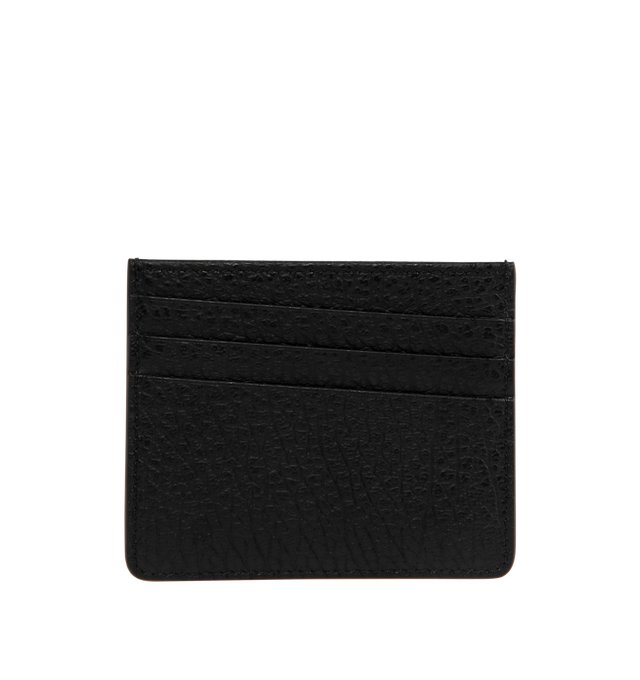 Image 1 of 3 - BLACK - MAISON MARGIELA Card Holder Slim 6cc featuring five card slots, one main compartment and 4 stitch signature. 100% Calf Leather. Made in Italy.