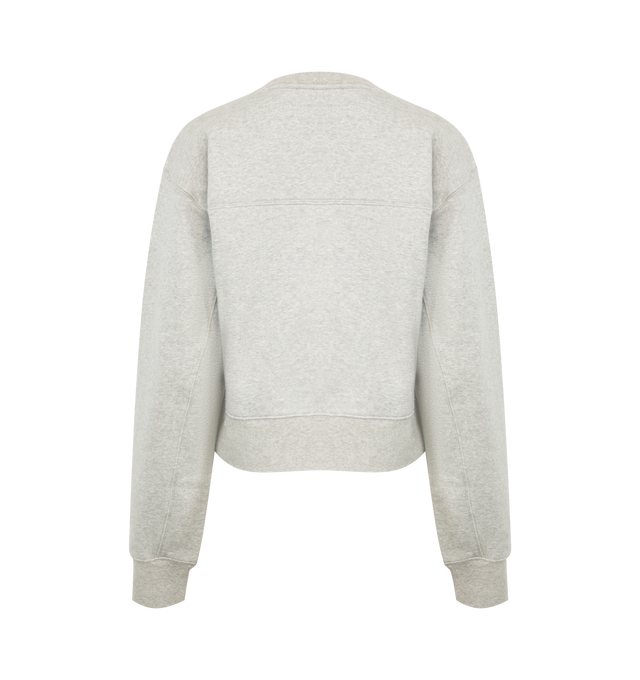 Image 2 of 2 - GREY - RUADH The Jura Sweatshirt featuring a luxe, organic silhouette in ultra-soft, washed organic cotton. The Jura is an inspired silhouette that brings together a voluminous sleeve and classic sweatshirt details. Featuring RADH emblem embroidery at the sleeve edge. 100% organic cotton. Made in Portugal.