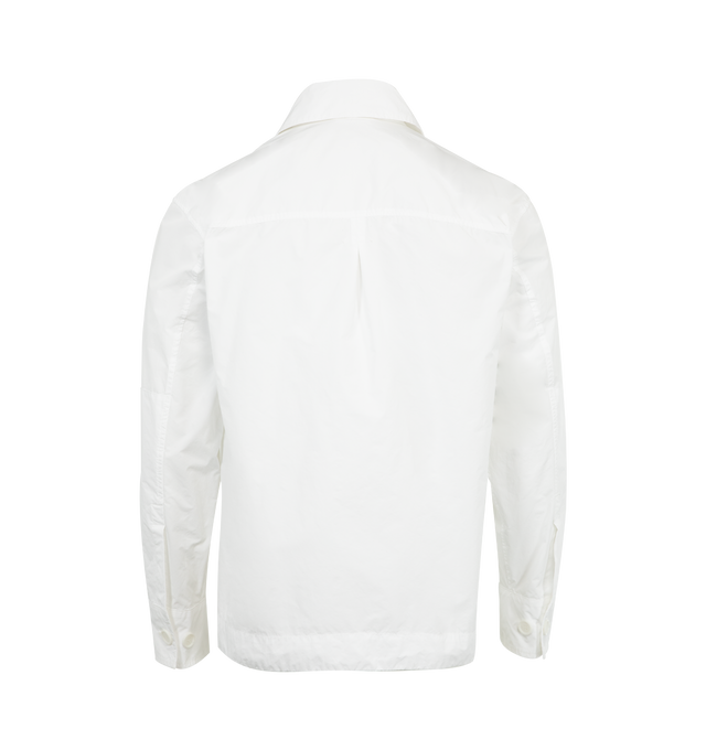 Image 2 of 2 - WHITE - ASPESI Camicia Makoa Jacket featuring concealed front closure, button cuffs, two front chest pockets and collar.