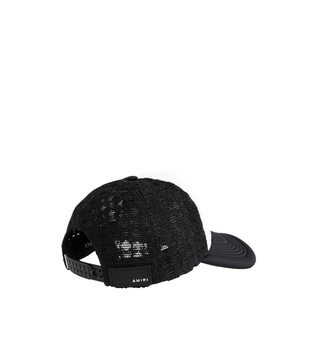 Image 3 of 3 - BLACK - AMIRI MA Two Tone Trucker Hat featuring embroidered MA icon, curved brim and double snapback fastening. Cotton, lyocell, polyester.