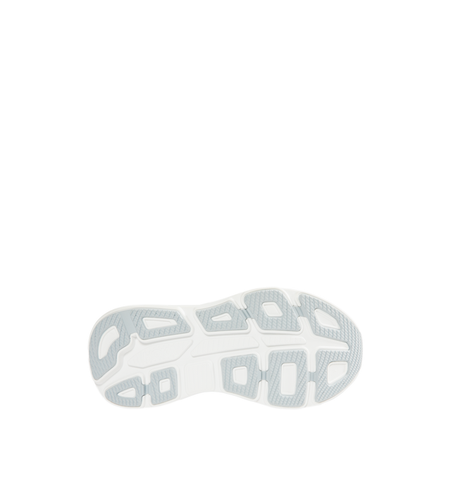 Image 4 of 5 - GREY - HOKA W Bondi 9 Sneaker featuring performance mesh upper, cushioned collar and tongue, removable contoured insole, supportive midsole, textile lining, lace-up closure, round toe and rubber sole.
