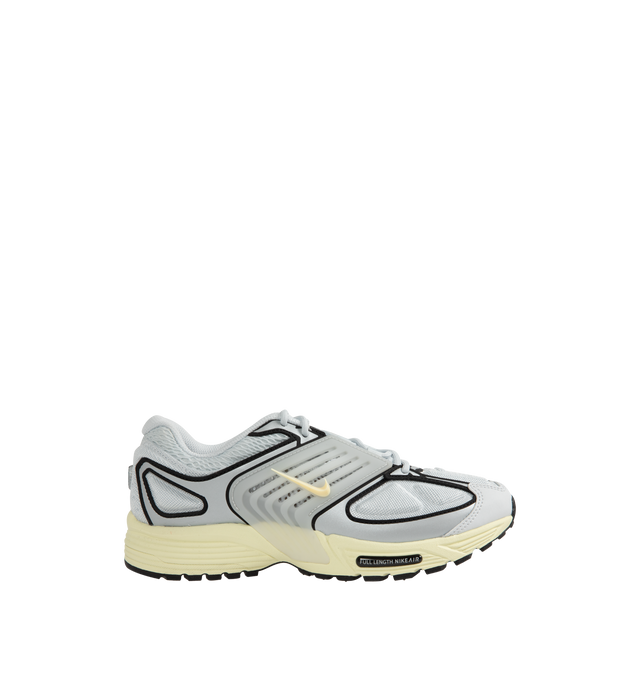 Image 1 of 5 - GREY - Air Pegasus Wave Sneaker featuring upper that combines mesh, textile and leather for a layered look, Nike Air technology absorbs impact for cushioning and rubber outsole adds grip and durability.