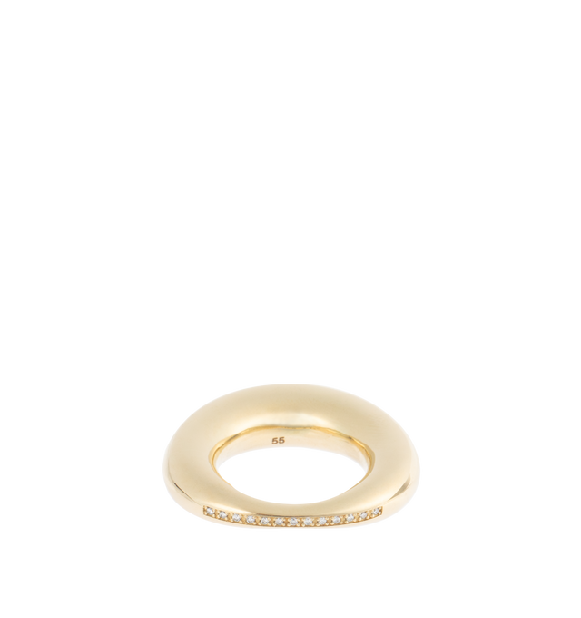 Image 1 of 1 - GOLD - LAUREN RUBINSKI 14-karat gold diamond ring featuring 14k yellow gold and white diamonds. 