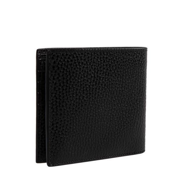 Image 2 of 3 - BLACK - SAINT LAURENT East West Wallet featuring tiny cassandre, single fold, two bill compartments, eight card slots, two receipt compartments and leather lining. 4.3" X 3.7" X 1". 95% calfskin leather, 5% brass. Made in Italy.  
