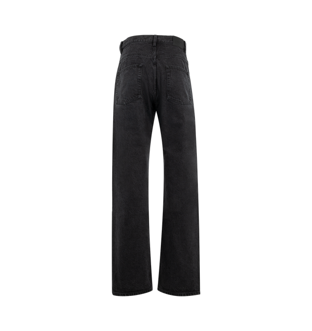 Image 2 of 3 - BLACK - SAINT LAURENT Carrot Fit Jean featuring high-waist, five-pocket style, carrot fit and button fly. 100% cotton. Made in Japan.
