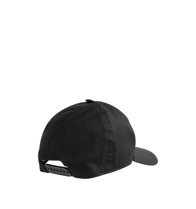 Image 2 of 2 - BLACK - RICK OWENS Baseball Cap featuring text embroidered at face, curved brim and snapback fastening at back. Cotton. Made in Italy.