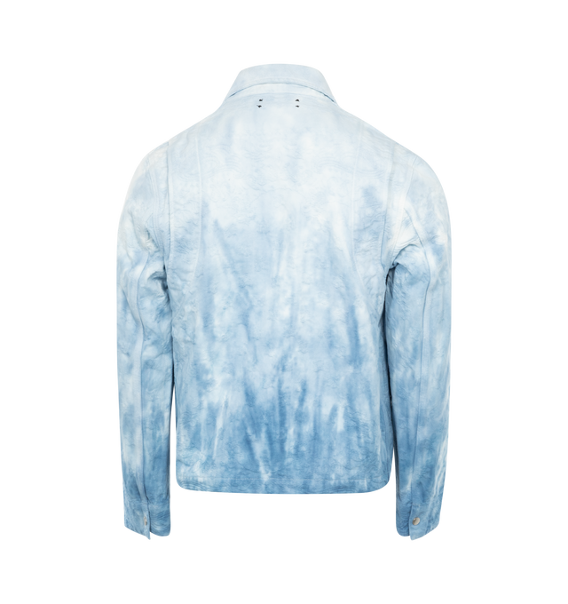 Image 2 of 2 - BLUE - AMIRI Tie Dye Jacquard Jacket featuring zip front closure, two zip side pockets, one zip chest pocket and collar. 