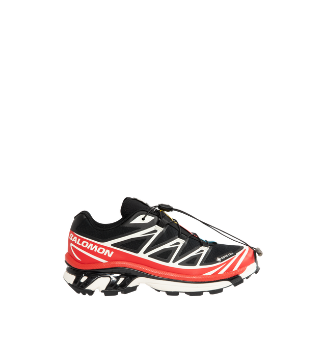 Image 1 of 5 - BLACK - SALOMON XT-6 GTX Sneaker featuring synthetic upper, GORE-TEX Waterproof, Quicklace System, textile lining and rubber outsole.