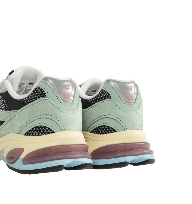 Image 3 of 5 - GREEN - NEW BALANCE 2010 Sneaker featuring mesh upper, nubuck and synthetic overlays, ABZORB midsole, with ABZORB SBS at the heel and forefoot, translucent TPU Stability Web shank at midfoot, sculpted midsole details, reflective accents and molded 'N' logo.
