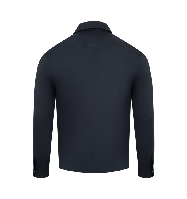 Image 2 of 2 - NAVY - TOM FORD Cotton Twill Outerwear Shirt featuring modern overshirt in double-twill construction, horn button detailing, classic collar and two chest flap pockets. 99% cotton, 1% polyamide. Made in Italy.