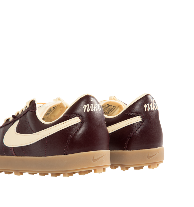 Image 3 of 5 - BROWN - NIKE Astrograbber Leather Sneaker featuring leather upper that softens and gains vintage character with wear, rubber waffle outsole, low-cut silhouette, padded collar and foam midsole.