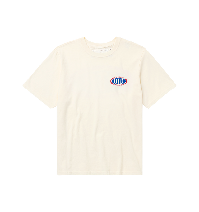 Image 1 of 4 - WHITE - ONE OF THESE DAYS OTD Raceway T-Shirt featuring vintage wash, pre-shrunk, short sleeves, crew neck and graphic on front. 100% cotton.