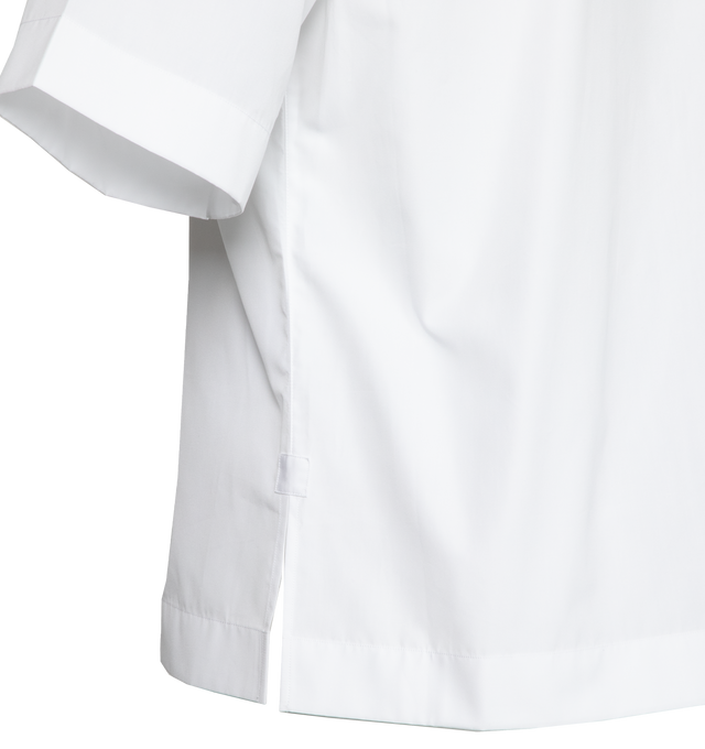 Image 3 of 3 - WHITE - GIVENCHY Hawaiian Collar Shirt has a boxy fit, button front closure, and signature logo print. 100% cotton. Made in Portugal. 