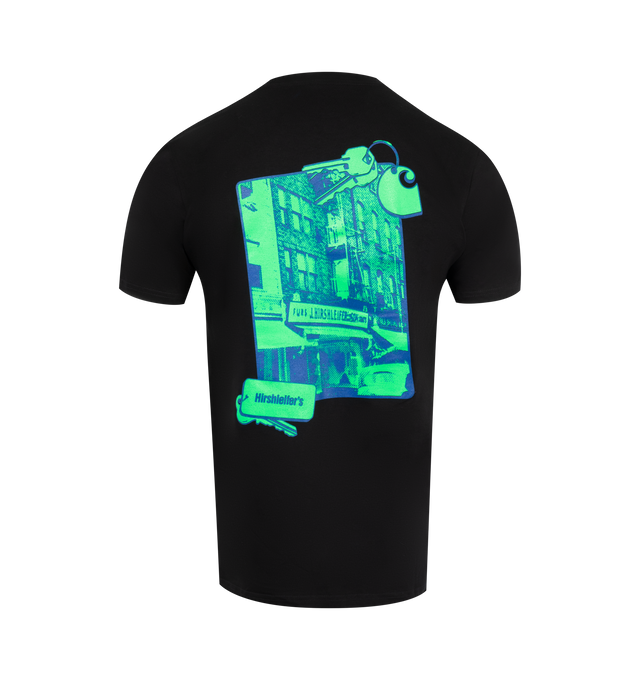 Image 2 of 2 - BLACK - CARHARTT WIP x Hirshleifers Tee featuring short sleeves, crew neck and graphic on front and back.