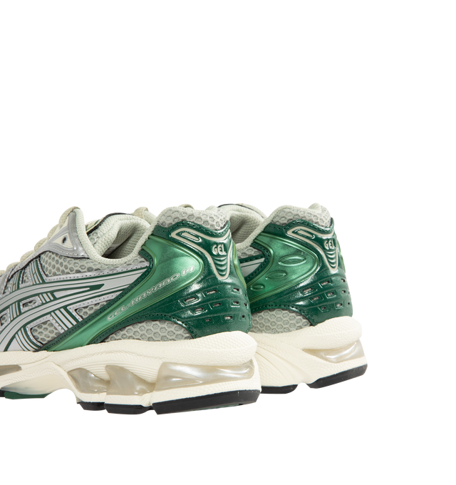 Image 3 of 5 - SILVER - Asics GEL-Kayano 14 Sneakers are lace-up style with rip-stop underlays, GEL cushioning, and TRUSSTIC support system. Unisex style in men's sizing.