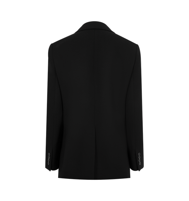 Image 2 of 2 - BLACK - THE ROW Valerina Blazer Jacket featuring notched lapel, double button closure, flap pockets, padded shoulders, four-button cuffs and vented back hem.