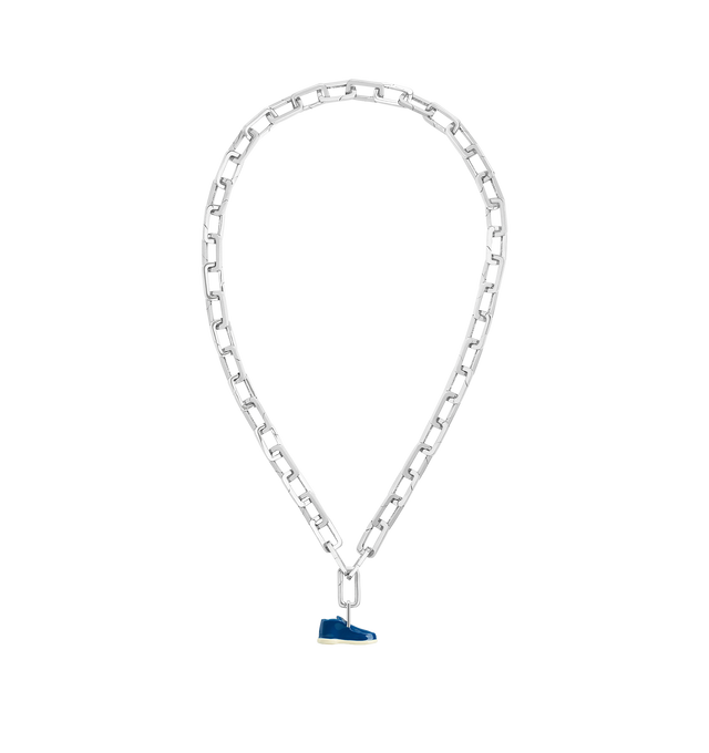 Image 6 of 7 - BLACK - Poubel by The Gstaad Guy Shoe Pendant. All pendants are made of .925 sterling silver, and are hand-painted using non-toxic lead-free enamel. Links sold separately. Hirshleifers offers a range of initial pieces from this collection in-store. For personal consultation and detailed information about jewelry, please contact our dedicated stylist team at personalshopping@hirshleifers.com