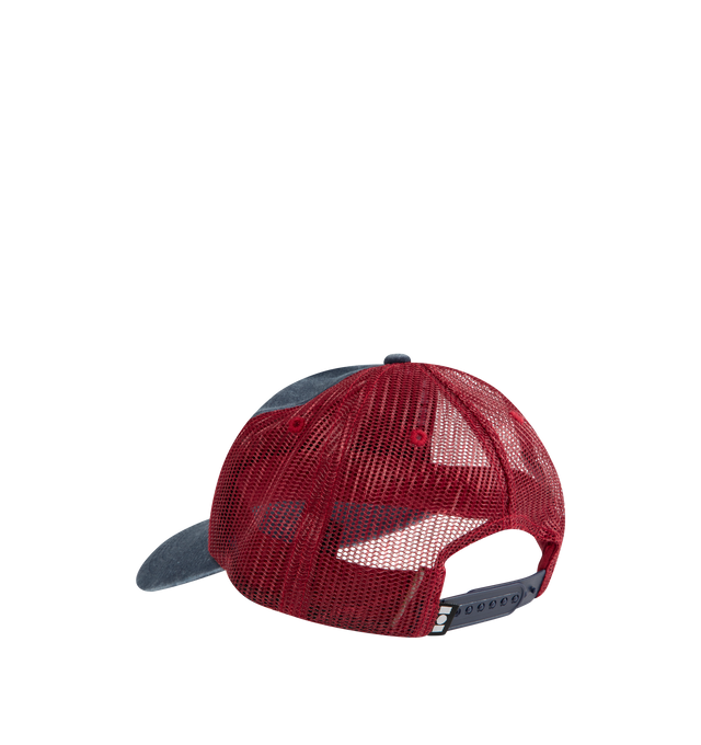 Image 2 of 2 - MULTI - NAHMIAS Heartbreaker Dad Cap featuring adjustable back strap, 5-panel styling with ventilating eyelets, embroidered front graphic and twill hat with mesh back. 100% cotton.