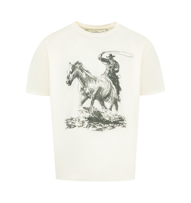 Image 1 of 2 - WHITE - ONE OF THESE DAYS Reward T-Shirt featuring crewneck, short sleeves and graphic on front. 100% cotton.