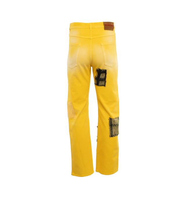 DENIM JEANS WITH MOHAIR PATCHES (MENS)