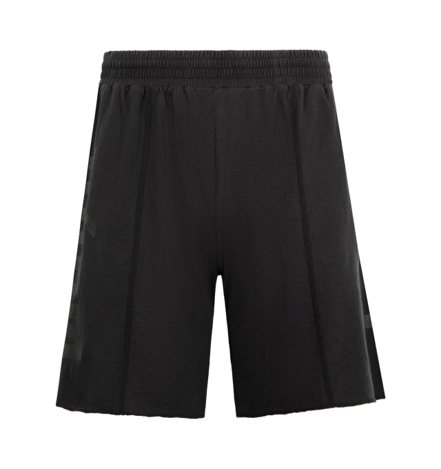 Image 1 of 3 - BLACK - GALLERY DEPT. Dept Fitness Shorts featuring straight leg, cotton-jersey, a relaxed fit and printed with the brand's emblem on both legs. 100% cotton.