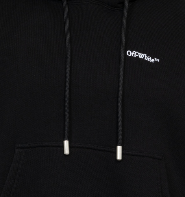 Image 3 of 4 - BLACK - OFF-WHITE TATTOO ARROW SKATE HOODIE is printed with the brand's logo and a constellation of stars that form the signature "Arrow" emblem. It's cut from soft cotton-jersey for a loose fit. 100% cotton 