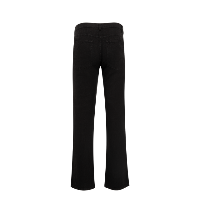 Image 2 of 3 - BLACK - 120% LINO Pant featuring classic chino style, two back patch pockets, button zip fly and straight leg. 100% linen.