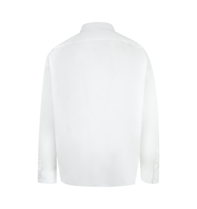 Image 2 of 2 - WHITE - Loewe men's shirt in lightweight cotton poplin. Regular fit, regular length with classic collar, button front fastening, buttoned cuffs and LOEWE Anagram embroidered chest patch pocket. Made in Italy.