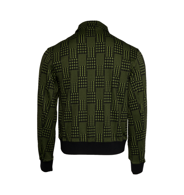 GEOMETRIC PRINT ZIP UP JACKET (MENS)