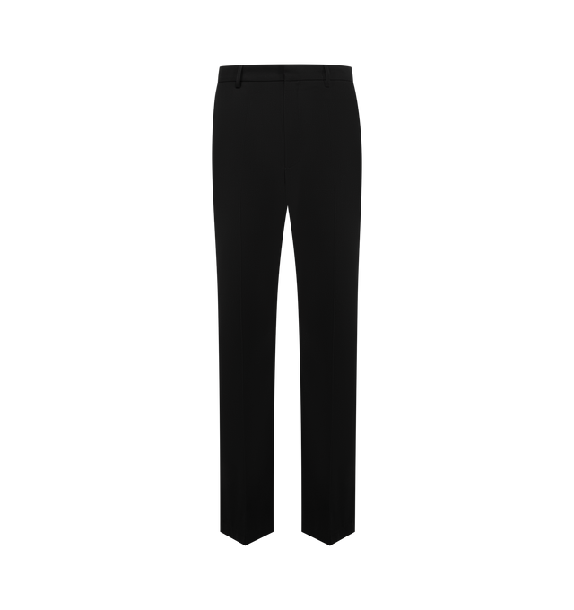 Image 1 of 3 - BLACK - SECOND LAYER Zooty Trousers featuring a flat front, a zip fly with hook-and-bar closure, belt loops, side slip pockets and back patch pocket. 100% wool. Made in Italy.