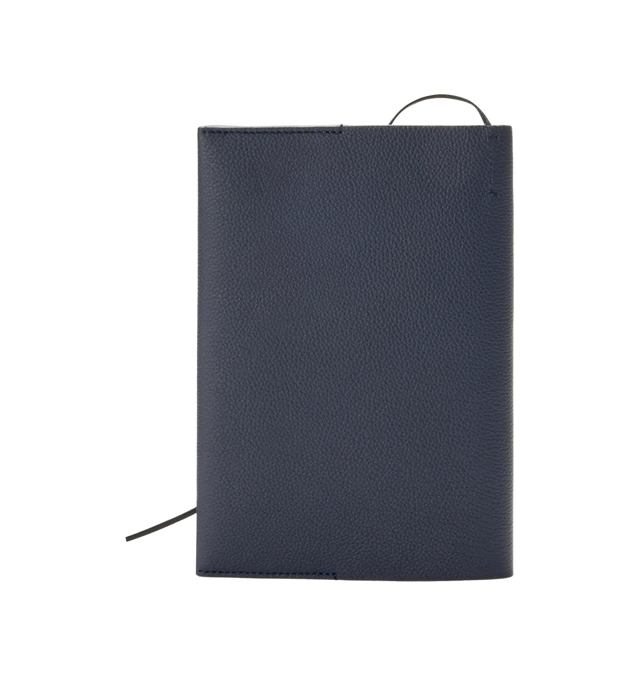 Image 2 of 4 - NAVY - LOEWE Leather Notebook in calfskin featuring A5 format and embossed LOEWE. Leather. 22 cm x 15.5 cm x 2 cm. Made in Spain.