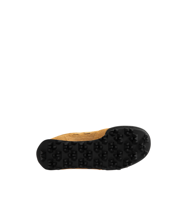 Image 4 of 5 - BROWN - NEW BALANCE Gator Run Sneaker featuring suede upper, low profile, colored laces, hairy suede upper, rubber outsole with treads and 'N' logo.